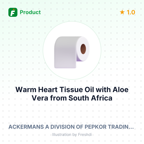 Warm Heart Tissue Oil with Aloe Vera – summary card, no photo uploaded yet