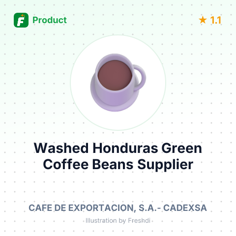 Washed Honduras Green Coffee Beans – summary card, no photo uploaded yet