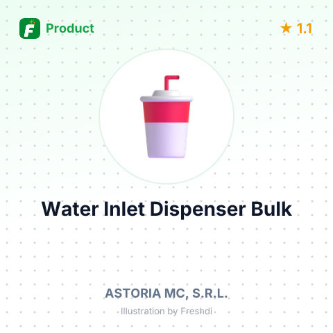 Water Inlet Dispenser – summary card, no photo uploaded yet