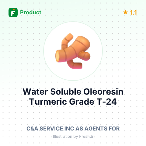 Water Soluble Oleoresin Turmeric, Grade T-24 – summary card, no photo uploaded yet