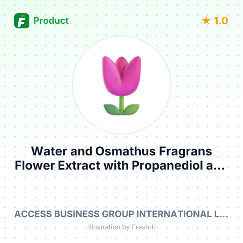 Water and Osmathus Fragrans Flower Extract with Propanediol and Glycerin – summary card, no photo uploaded yet