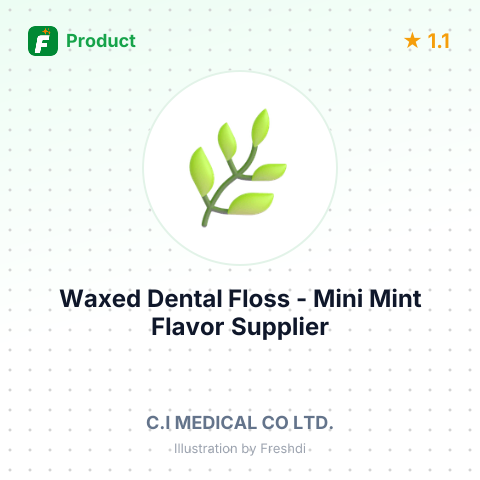 Waxed Dental Floss - Mini Mint Flavor – summary card, no photo uploaded yet