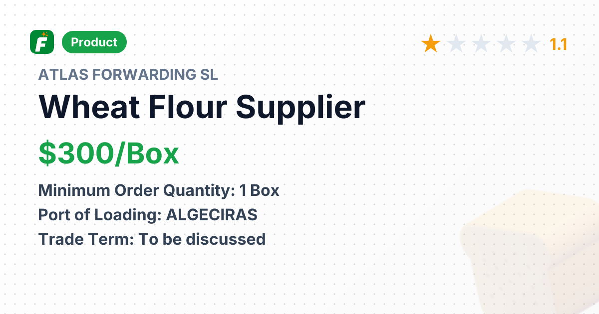 Wheat Flour – product summary card, no photo uploaded yet