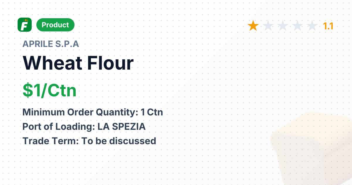 Wheat Flour – product summary card, no photo uploaded yet