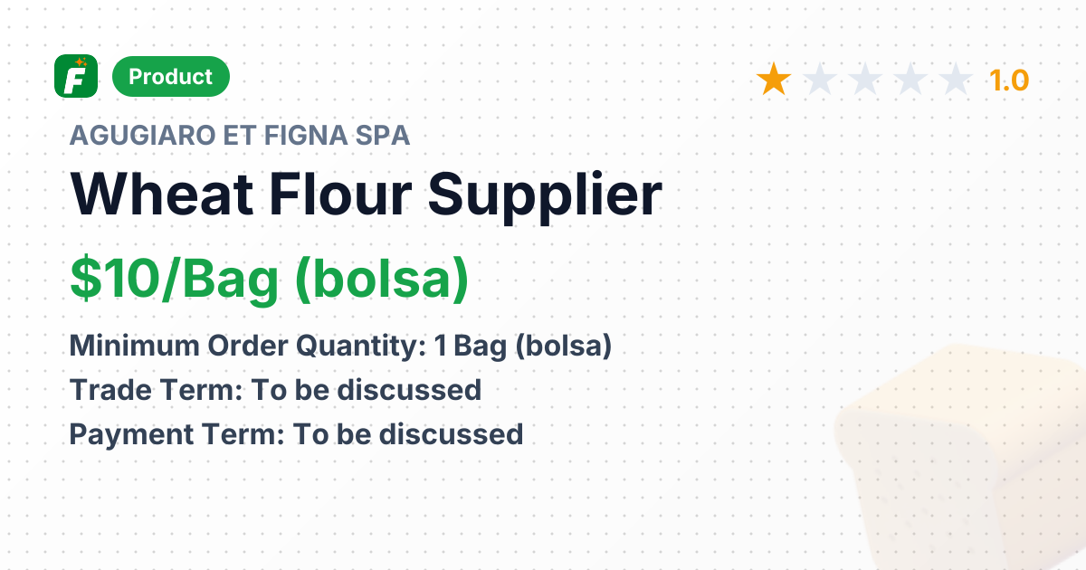 Wheat Flour – product summary card, no photo uploaded yet