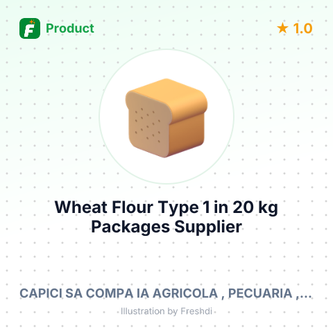 Wheat Flour Type 1 in 20 kg Packages (Bella) – summary card, no photo uploaded yet