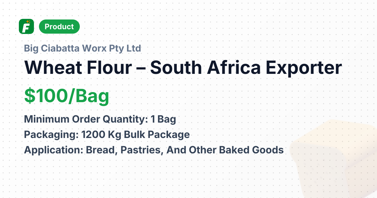 Wheat Flour – product summary card, no photo uploaded yet