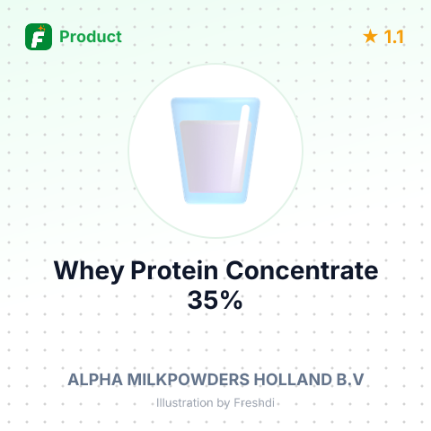 Whey Protein Concentrate 35% – summary card, no photo uploaded yet