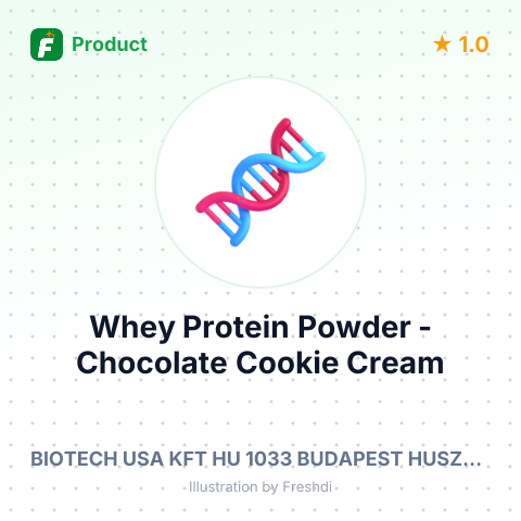 Whey Protein Powder - Chocolate Cookie Cream – summary card, no photo uploaded yet