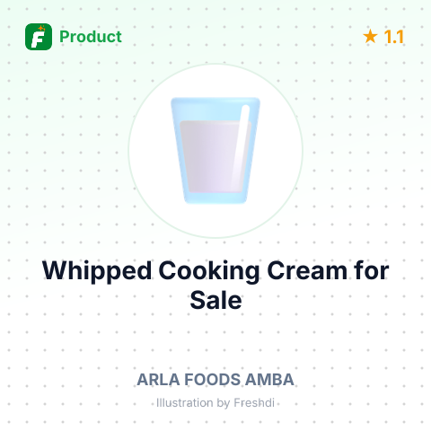 Whipped Cooking Cream 30% Fat – summary card, no photo uploaded yet