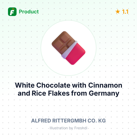 White Chocolate with Cinnamon and Rice Flakes – summary card, no photo uploaded yet