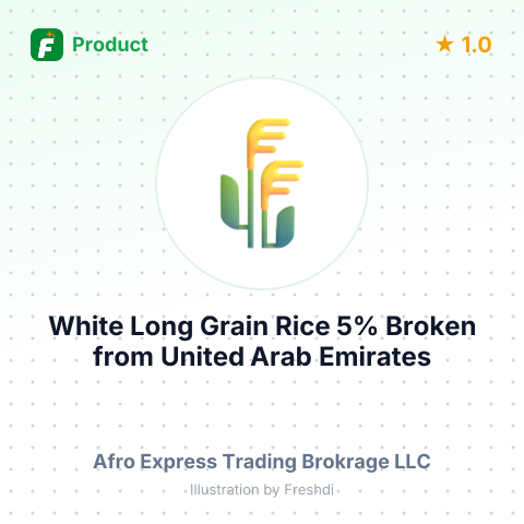 White Long Grain Rice 5% Broken – summary card, no photo uploaded yet