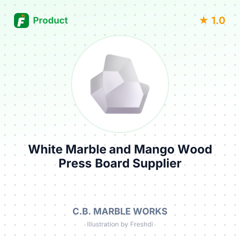 White Marble and Mango Wood Press Board – summary card, no photo uploaded yet