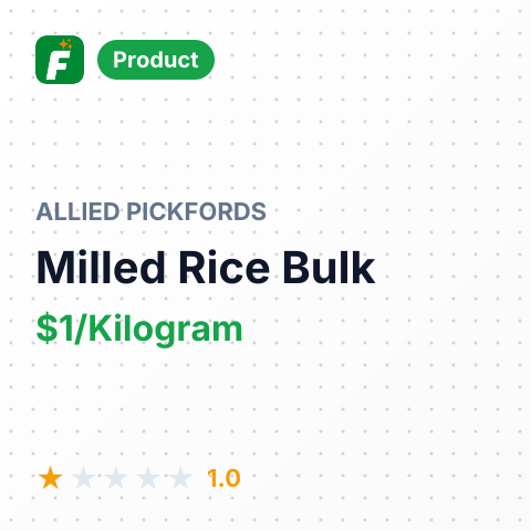 White Milled Rice – summary card, no photo uploaded yet