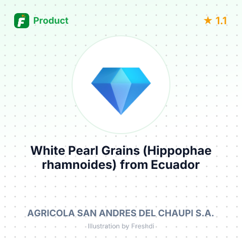 White Pearl Grains (Hippophae rhamnoides) – summary card, no photo uploaded yet