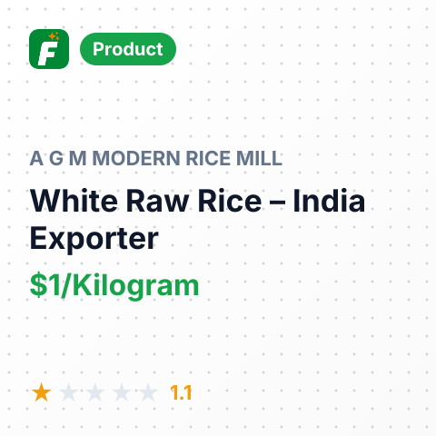 White Raw Rice – summary card, no photo uploaded yet