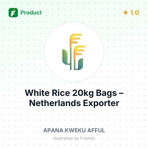 White Rice 20kg Bags – summary card, no photo uploaded yet