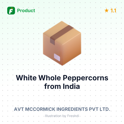 White Whole Peppercorns – summary card, no photo uploaded yet