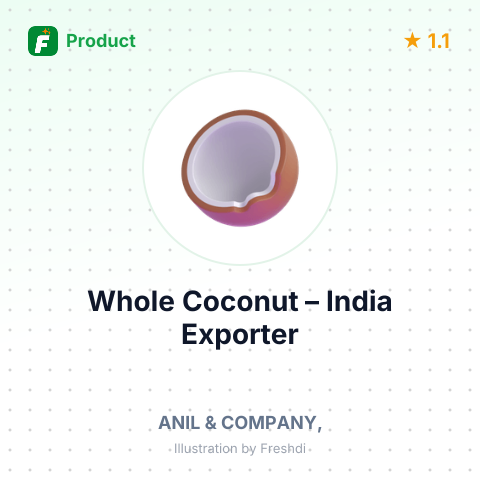 Whole Coconut – product summary card, no photo uploaded yet
