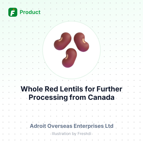 Whole Red Lentils for Further Processing – summary card, no photo uploaded yet