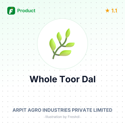 Whole Toor Dal – summary card, no photo uploaded yet
