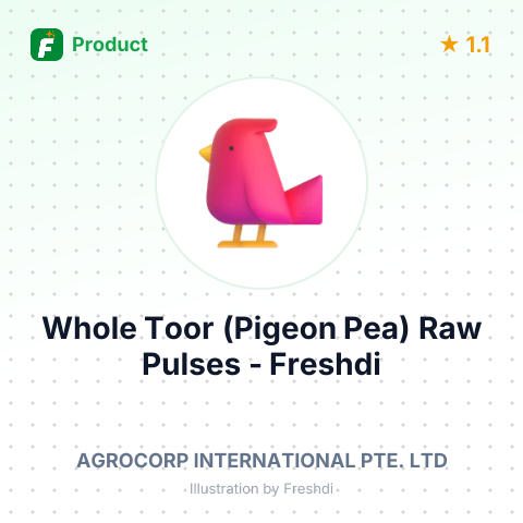 Whole Toor (Pigeon Pea) Raw Pulses – summary card, no photo uploaded yet