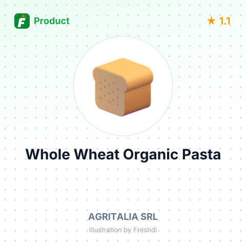 Whole Wheat Organic Pasta – summary card, no photo uploaded yet