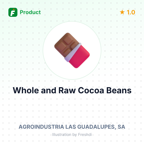 Whole and Raw Cocoa Beans – summary card, no photo uploaded yet