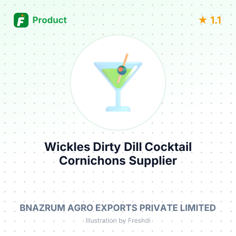 Wickles Dirty Dill Cocktail Cornichons – summary card, no photo uploaded yet