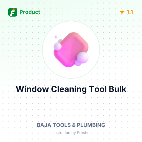 Window Cleaning Tool with Wooden Handle – summary card, no photo uploaded yet