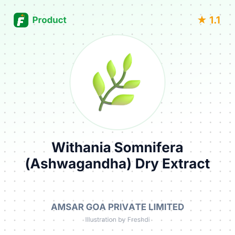 Withania Somnifera (Ashwagandha) Dry Extract – summary card, no photo uploaded yet