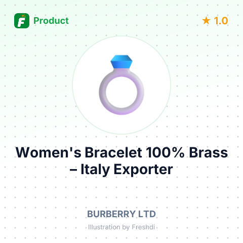 Women's Bracelet 100% Brass – summary card, no photo uploaded yet
