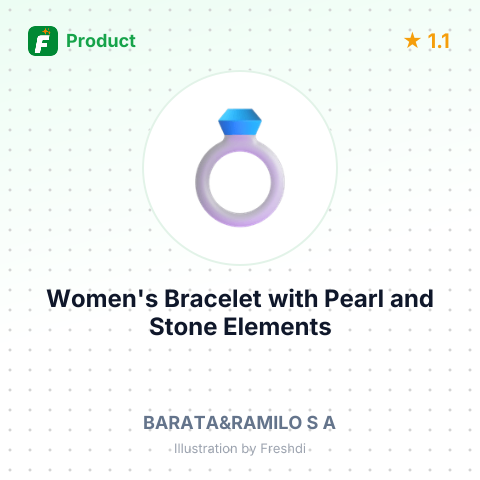 Women's Bracelet with Pearl and Stone Elements – summary card, no photo uploaded yet