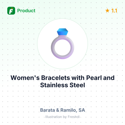 Women's Bracelets with Pearl and Stainless Steel – summary card, no photo uploaded yet