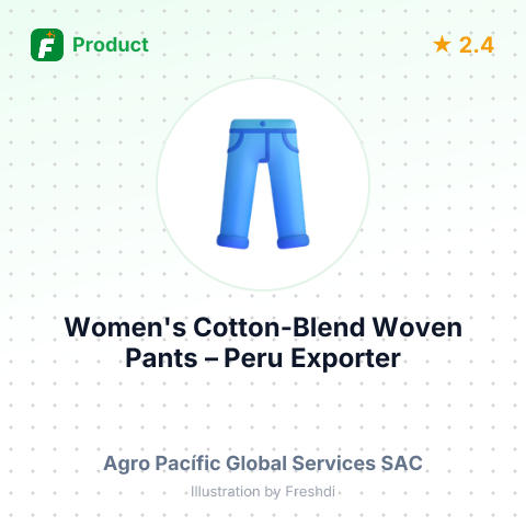 Women's Cotton-Blend Woven Pants – summary card, no photo uploaded yet
