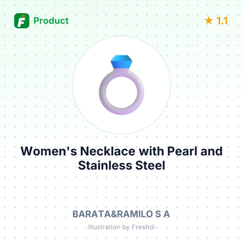 Women's Necklace with Pearl and Stainless Steel (20% Pearl) – summary card, no photo uploaded yet