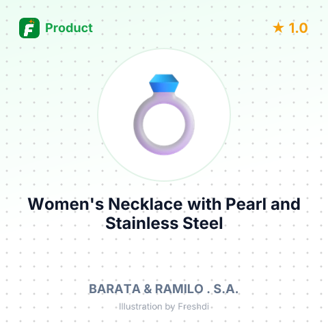 Women's Necklace with Pearl and Stainless Steel – summary card, no photo uploaded yet