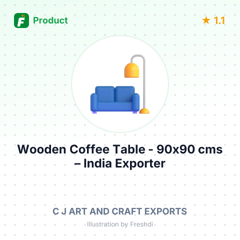 Wooden Coffee Table - 90x90 cms – summary card, no photo uploaded yet
