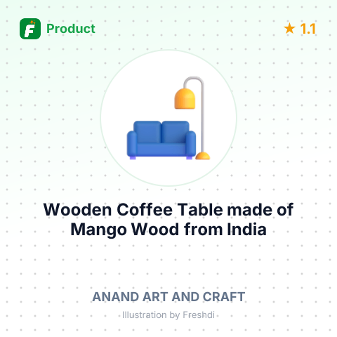 Wooden Coffee Table made of Mango Wood – summary card, no photo uploaded yet