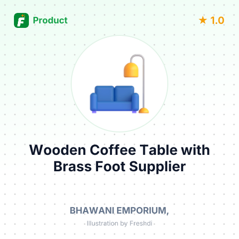 Wooden Coffee Table with Brass Foot – summary card, no photo uploaded yet