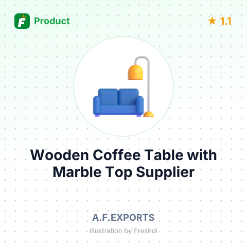 Wooden Coffee Table with Marble Top – summary card, no photo uploaded yet