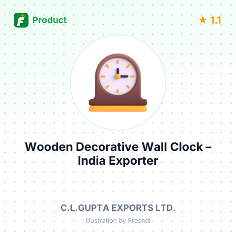 Wooden Decorative Wall Clock – summary card, no photo uploaded yet