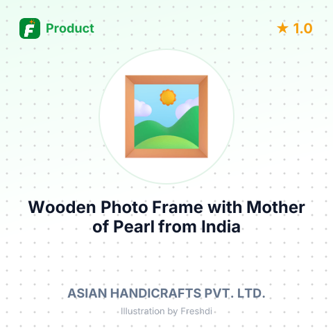 Wooden Photo Frame with Mother of Pearl – summary card, no photo uploaded yet