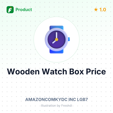 Wooden Watch Box with Glass Lid – summary card, no photo uploaded yet