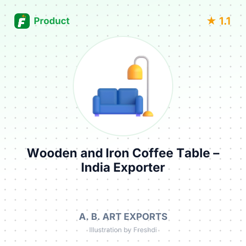 Wooden and Iron Coffee Table – summary card, no photo uploaded yet