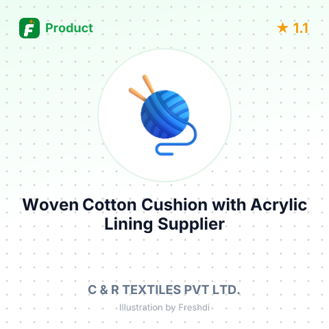 Woven Cotton Cushion with Acrylic Lining – summary card, no photo uploaded yet