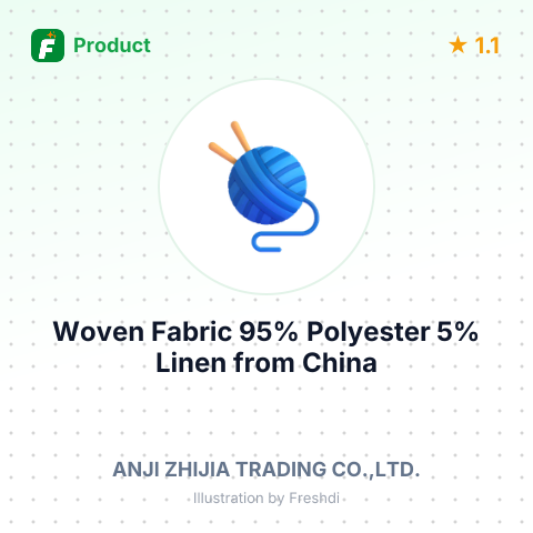 Woven Fabric 95% Polyester 5% Linen – summary card, no photo uploaded yet