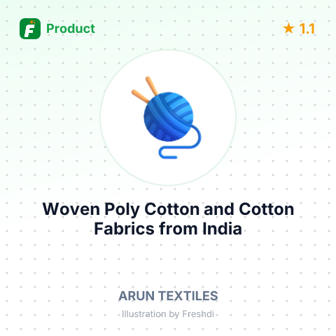 Woven Poly Cotton and Cotton Fabrics – summary card, no photo uploaded yet