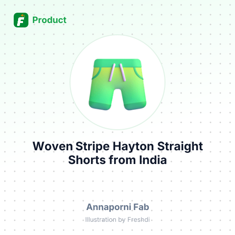 Woven Stripe Hayton Straight Shorts – summary card, no photo uploaded yet