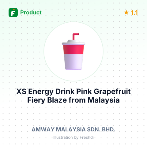 XS Energy Drink Pink Grapefruit Fiery Blaze – summary card, no photo uploaded yet